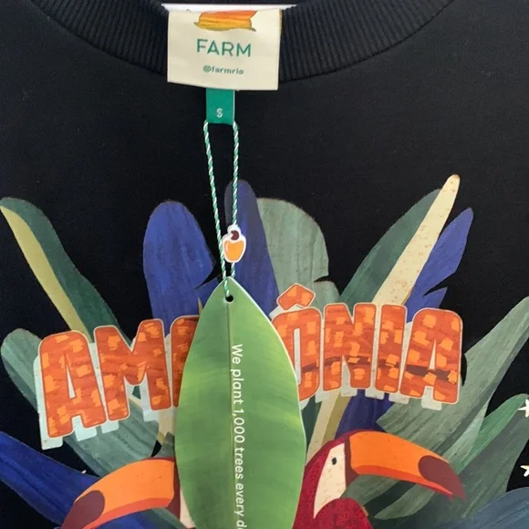 FARM RIO ‼️‼️Black Amazonia Sweater Dress NWT - Picture 13 of 14